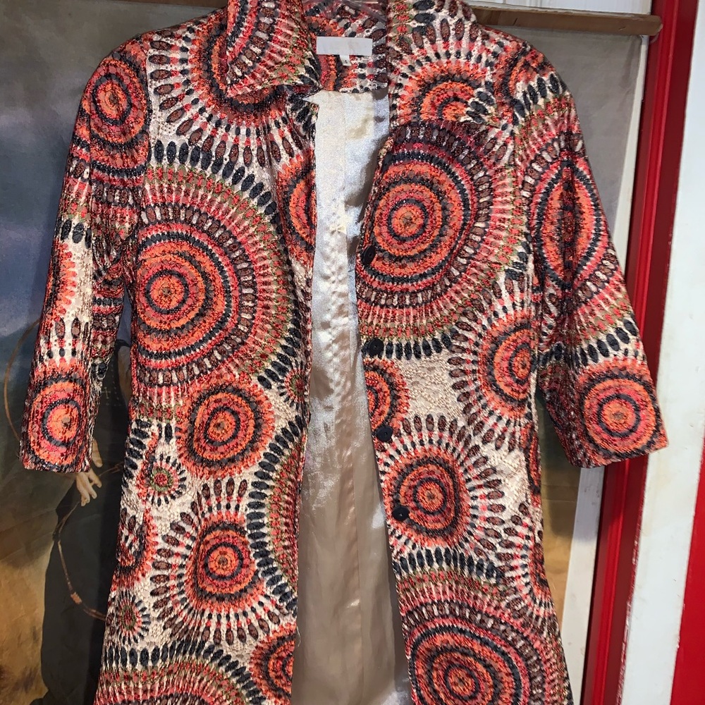 💥📌ANNA SUI Jacket Dress LovelyFabric & Print sz4